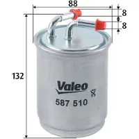 Valeo Kraftstofffilter 587510 Leitungsfilter 132mm für VW