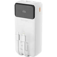 Dudao K15Max Powerbank 30000 mAh PD 22,5 W mit USB-C- und für iPhone-Kabeln – weiß