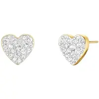 Rosefield - Gold-plated heart earrings with Pavé zircons JEPHG-J1275