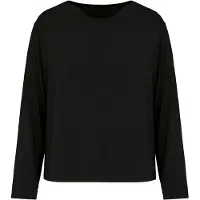 Hunkemoller Schlafshirt Langarm Jersey Schwarz