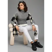 Laura scott Modeschal , Damen, schwarz-weiß (wollweiß, marine), Web, Kunstfaser, gemustert, kariert, Modetücher Modeschal, in verschiedenen Farben - NEW im Karo-Design