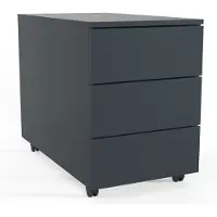 VCM Container "Rollcontainer Beistellcontainer Dalosa 70 cm", schwarz (anthrazit), B:39cm T:70cm, Obermaterial: 100% Holz Wood., Rollwagen, Container