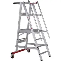 Euroline Premium 32777 Podestleiter fahrbar 4 Stufen
