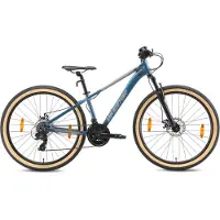 Bikestar Alu Mountainbike 27.5 Zoll | 21 Gang Hardtail Sport MTB 14 Zoll Rahmen Scheibenbremse Federgabel | Blau Rosa