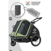 Hamax Pluto M Hundeanhänger (gratis Pet Genie Hundekot-Entsorgungssystem)