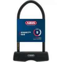 ABUS Bügelschloss Granit 460 + USH460-Halterung - Fahrradschloss mit Rundbügel - -Sicherheitslevel 9-300 mm Bügelhöhe