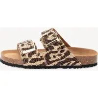 Tamaris Damen Pantolette Zweiriemer mit Muster und Tieffußbett 1-27534-44, Größe:38 EU, Farbe:Braun