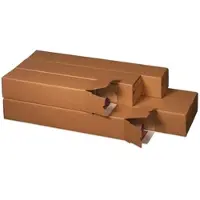 Proregal Mega Deal 40x Plan-Box DIN A3 LxBxH 315x105x105mm Verlängerbar mit Teleskophülle mit Doppelter Selbstklebeverschluss & Aufreißfaden Braun