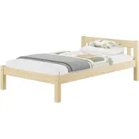 Erst-Holz Echtholzbett Bettrahmen Kiefernholzbett 120x200 unbehandelt Zubehör wählbar V-60.38N-12ohne Zubehör