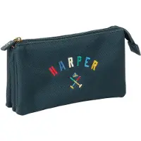 Safta Triple Harper & Neyer Mäppchen Blau Mann Blau One Size