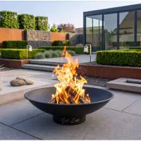Jet-Line Feuerschale Katar schwarz 62 cm Garten Grill Outdoor Feuerstelle Feuerkorb