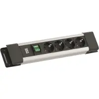 Bachmann CONNECTUS 4xCEE7/3, 1xSchalter 2,0m CEE7/7 Grau