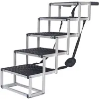 Fudajo Wiltec Haustiertreppe Klappbar Hundetreppe 5 Stufen Einstiegshilfe 68Kg Auto
