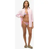 Superdry für Damen. W3010404A Rosa Bikiniunterteil mit seitlichen Bändern (S), Strandbekleidung, Recyceltes Polyester, Nachhaltig