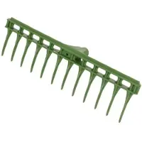 Galaflor - Kunststoffrechen 43cm mit 12 Zinken Gartenrechen Grün - Rechenaufsatz für Laub und Boden