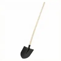 Galaflor Frankfurter Schaufel mit Holzstiel 130cm, Schwarze Sandschaufel mit Aufbug Größe 5