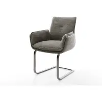 DELIFE Freischwinger Nela-Flex Bouclé Soft Schlamm Freischwinger flach Graphit