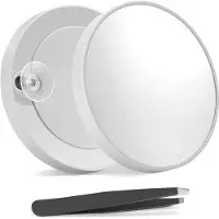 OEM 20-fach Vergrößerungsspiegel – 8,8cm weißer Make-up-Spiegel mit 2 Präzisionsspitzen, ideal für Make-up und Haarverwijderung