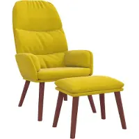 vidaXL Relaxsessel mit Hocker Gelb Samt