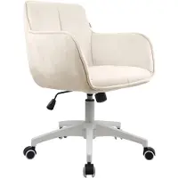 Home24 Bürodrehstuhl - Creme - Samt