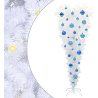 Syfax Künstlicher Weihnachtsbaum Weiß 120 cm PVC und Stahl