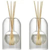 TAUOH 2X AufbewahrungsbehäLter, Diffusorflaschen, Aromatherapie-Diffusorflasche, Moderne Diffusor-Glasflasche, Organizer für ÄTherische ÖLe, A