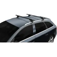 Menabo Tiger Black XL | Dachträger Peugeot - 508 Station Wagon (ohne Schiebedach) 2011-2014 - Aluminium - Länge 135 cm - Tragkraft 75 kg - 2er-Pack