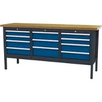 Simplaflex Forum Kastenwerkbank B2000mm 11 Schubladen RAL7016/5010, 4317784969055