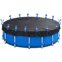 Novzep Winter-Poolabdeckungsclips 30 Stück, für Aufstellpools, starke Federclips, windfest, reißfeste Hülle, sicherer Halt für Poolabdeckungen