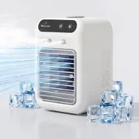 Kkmoon Klimaanlage Ventilator mit Sprühkühlung, 500ml Wassertank, 2 Geschwindigkeiten, Einstellbare Luftstromrichtung, Kühlventilator