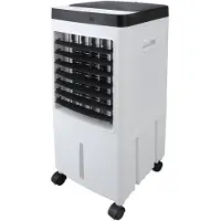 Kkmoon Klimaanlage Verdunstungsluftkühler mit 2 Eisboxen/10L Wassertank, 100°-Oszillations, 3 Gang, Timer, flügelloser Kühlventilator, Luftbefeuchter, 220V