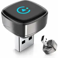 Dopwii Wireless CarPlay Adapter Mini, WLAN 6, BT 5.4, 3-5s Auto-Connect, USB-A/C – für iPhone & Android Auto, Silber