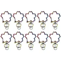 OEM Karabinerhaken-Set aus Metall - Blumenform - Karabinerhaken - Zinkbeschichtet - Wetterfest - Leicht und langlebig - Schlossring