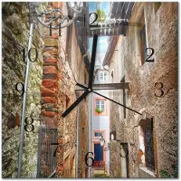 Drukarnia Piga Tulup Glasuhr Wanduhr Küchenuhr Echt-Glas 30x30 cm Modern Dekorativ Geräuschlos Schwarzen Zeigern - Avenue