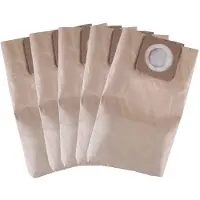Scheppach Papier-Vakuumbeutel - Ø 60 mm | 25 - 30 L | 5 teilig | 1 Satz = 5 Stück | Passend für Nass- / Trockensauger