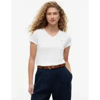 Tommy Hilfiger T-Shirt Heritage V-Neck Tee WW0WW24969 Weiß Regular Fit 48