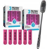 Dafi Soft & Solid Wasserfilter-Set Pink 6 Stück mit Bürste