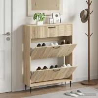 vidaXL Schuhschrank HAARLEM 78 x 24 x 103 cm Holzwerkstoff