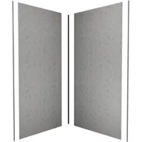 AICA 90x90cm Zementgrau Duschrückwand Aluverbundplatte Fliesenersatz 3mm Aluminiumverbundplatte Aluplatte Alu Höhe 210cm