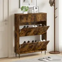 vidaXL Schuhschrank HAARLEM 78 x 24 x 103 cm Holzwerkstoff
