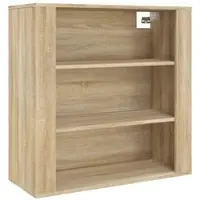 Helloshop26 - Praktischer Wandschrank aus Holzwerkstoff 80 x 33 x 80 cm stilvolle Wandaufbewahrung in Sonoma-Eiche