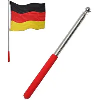OEM Teleskopische Vlaggenstange aus Edelstahl - Lichtgewicht - Antislip-Griff - Inklappbar - Ideal für Präsentationen und Veranstaltungen