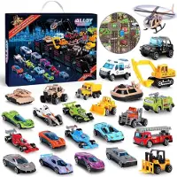 Sonstiges Adventskalender mit 24 Alloy Autos für Kinder Jungen Mädchen Weihnachts-Countdown