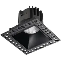 Ideal Lux 319674 GAME TRIMLESS SQUARE LED-Einbauleuchte 100x100mm 11W 1100/820lm 3000K IP40 schwarz