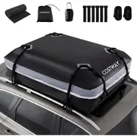 Northix 450-Liter-Dachbox fürs Auto, wasserdichtes PVC, Antirutschmatte, Schloss
