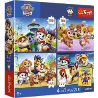 Trefl - Puzzle 4x88 Teile, Die Hundewache, Paw Patrol, 5+