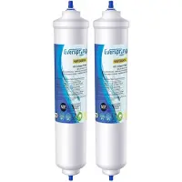 Everspring Wasserfilter Kühlschrank Inline 2 Stück Kompatibel mit Samsung DA29-10105J, WSF-100, EF9603, LG, Haier
