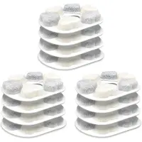 Sonstiges Austauschfilter-Set für Katzenbrunnen, 8 Stück, Herz-Design, 4-Schicht-Filtration mit Aktivkohle, kompatibel mit PrettyPaw Modellen