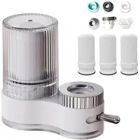 Sonstiges Wasserfilter für Waschbecken, 7-lagiger Verbundfilter, Wasserhahnreiniger, Weiß, 3 Filter