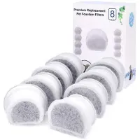 Yosoo Health Gear Trinkbrunnen Filter für Katze Hunde 8 Stück Aktivkohle für Avalon, Pagode, Sedona, Seascape